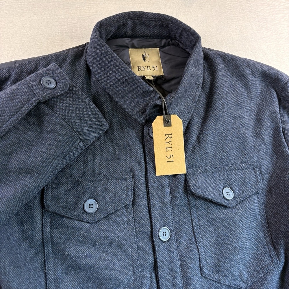 Rye 51 Fletcher Wool Nylon Shirt Jacket Mens Medium 52 NWT $498 Luxury Overshirt